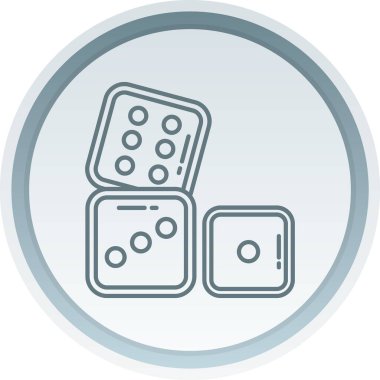 zar. Web simgesi basit illüstrasyon