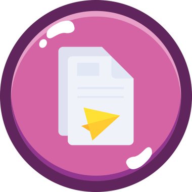 Belge. Web simgesi basit illüstrasyon