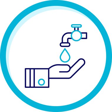 Bir tap simgesinin vektör illüstrasyonu
