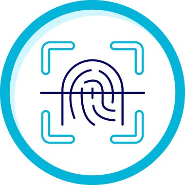 parmak izi ikonu vektör illüstrasyonu