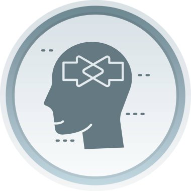 Beyin simgesi, vektör illüstrasyonu