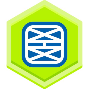 Altıgen altıgen simgesi, altıgen altıgenli yeşil altıgen