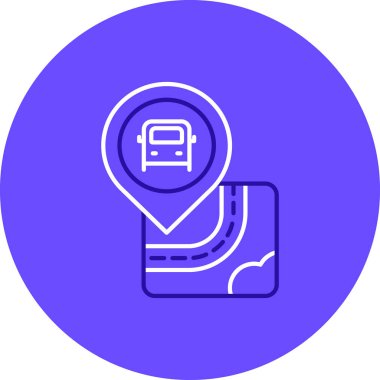 harita gezinme simgesi vektör illüstrasyonu