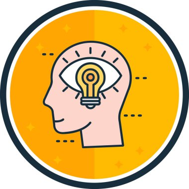 Bir fikrim var. Web simgesi basit illüstrasyon