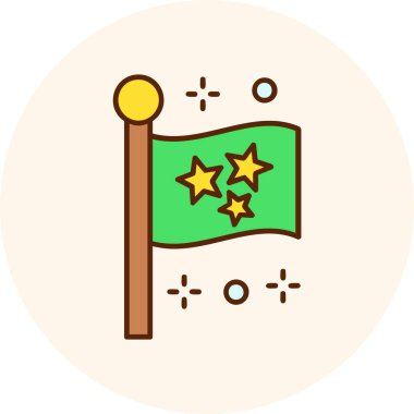 Amerikan bayrağı web simgesi vektör tasarımı