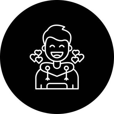 Bebekli bir adamın vektör çizimi