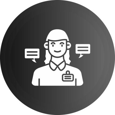 konuşma simgesi, basit vektör illüstrasyon tasarımı