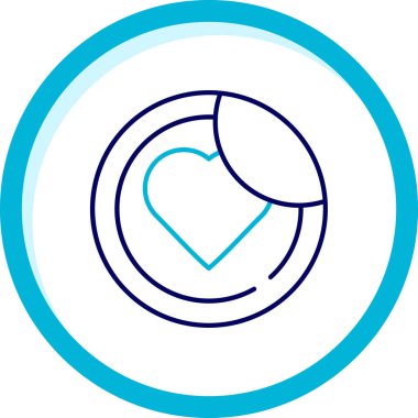 Kalp. Web simgesi basit illüstrasyon