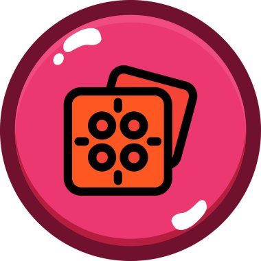 Tek bir düğme simgesinin vektör illüstrasyonu