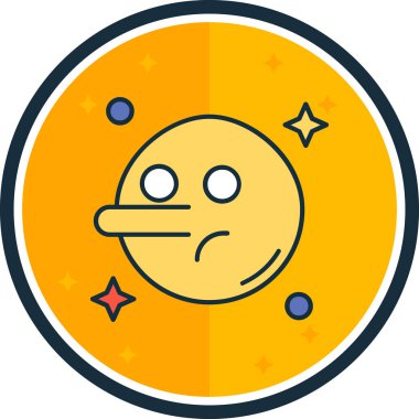 Moda tarzında izole edilmiş gezegen simgesi