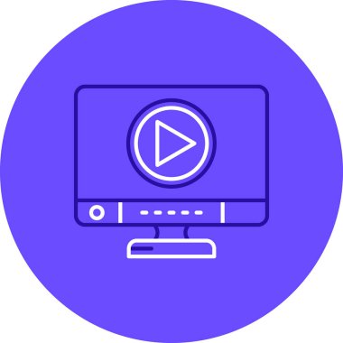 video. Web simgesi basit illüstrasyon