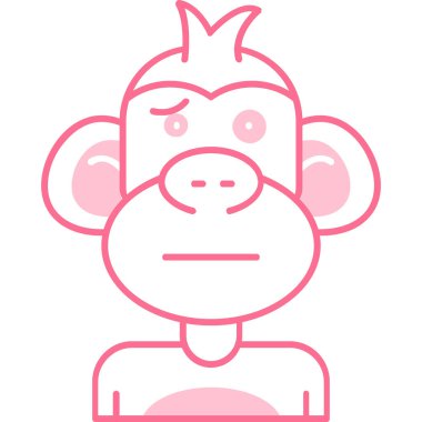 maymun simgesi, vektör illüstrasyonu basit tasarım