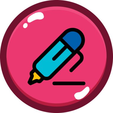 Kişisel ve ticari için kalem vektör simgesi modern basit vektör illüstrasyonuName