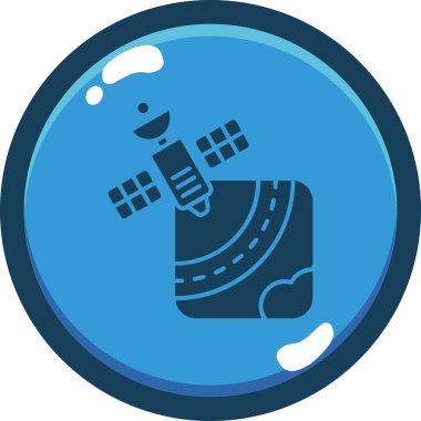 uydu anten simgesi, vektör illüstrasyonu beyaz arkaplanda izole edildi