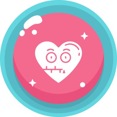 Kalp ikonu vektör illüstrasyonu