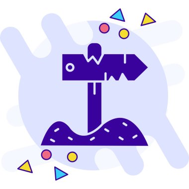 Bir harita simgesinin vektör illüstrasyonu