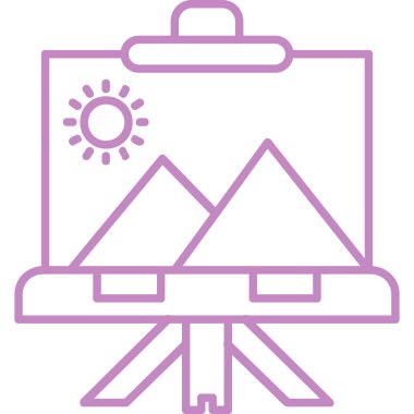 resim simgesi. Web için galeri vektör simgelerinin özet çizimi