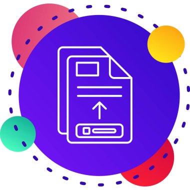 Çizgi Yazıcı simgesi beyaz arkaplanda izole edildi. Renkli taslak konsepti. Vektör.