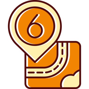 Harita işaretleyici simgesi. Web için GPS vektör simgelerinin karikatür çizimi