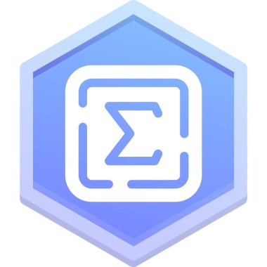 Bir mavi ve mor simgenin vektör illüstrasyonu