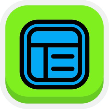 yuvarlak kare ile yeşil simge