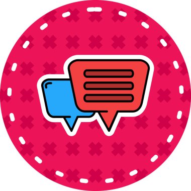 Konuşma balonu simgesinin illüstrasyon tasarımı