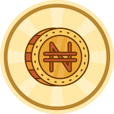 Bir sikkevektör illüstrasyon