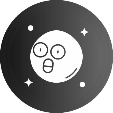 Moda tarzında izole edilmiş uzay ay simgesi