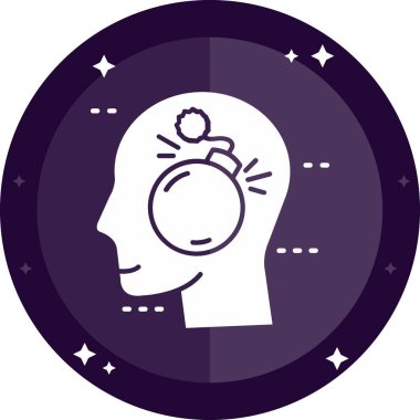 yaratıcı beyin simgesi, vektör illüstrasyonu