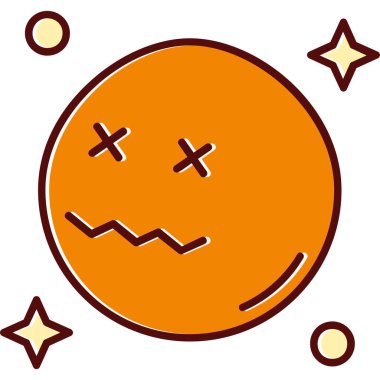 Cadılar Bayramı. Web simgesi basit illüstrasyon