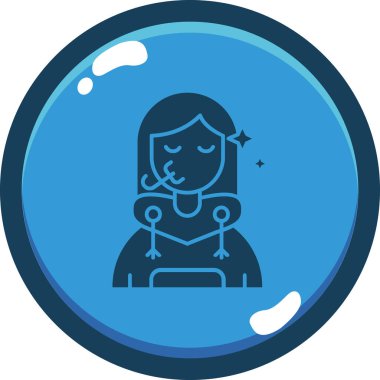 Moda tarzında izole edilmiş kadın simgesi