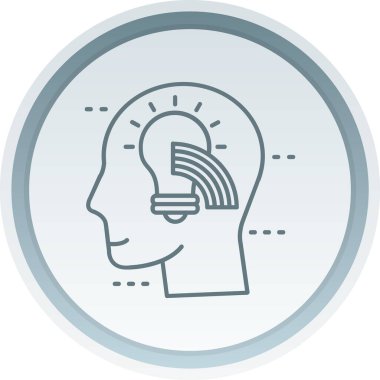 Beyin vektör simgesi modern basit tasarım çizimi