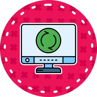 Dizüstü bilgisayar simgesi vektör çizimi