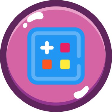 oyun simgesi, vektör illüstrasyonu beyaz arkaplanda izole edildi