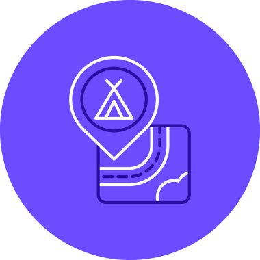 harita simgesinin vektör illüstrasyonu