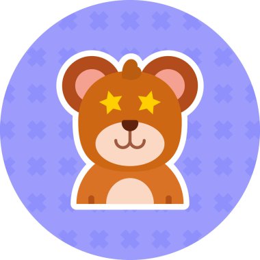 Ayı simgesi vektör illüstrasyonu