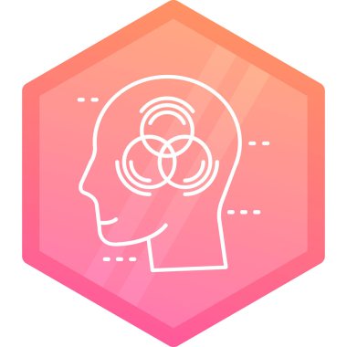 Beyin. Web simgesi basit illüstrasyon