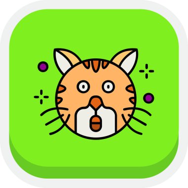 Şirin kedi vektör çizim