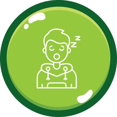 Uyuyan adam. Basit ağ simgesi