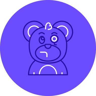 Ayı simgesi vektör illüstrasyonu