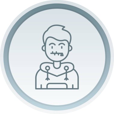 Bir yüz simgesinin vektör illüstrasyonu