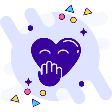 Kalp ikonu vektör illüstrasyonu