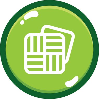 Arkaplanda çember sembolü olan yeşil kağıt simgesi