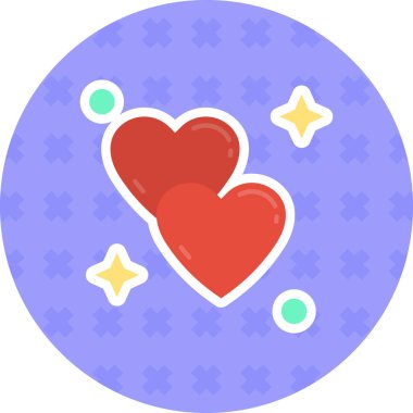 Kalp. Web simgesi basit illüstrasyon