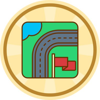 Yol simgesi vektör, logotype