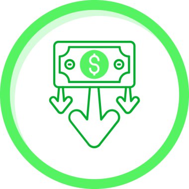 Dolar. Web simgesi basit illüstrasyon