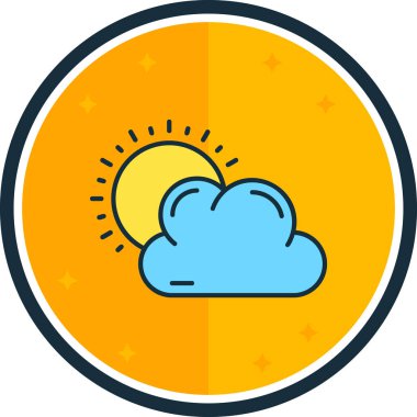 Bulut. Web simgesi basit illüstrasyon