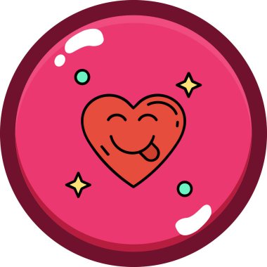 Kalp ikonunun vektör çizimi