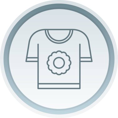 Gömlek ikonu. Gri renkte izole edilmiş ince vektör tasarımı