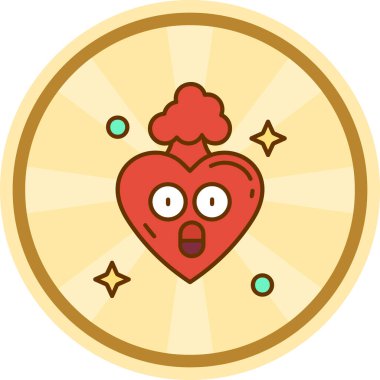 Kalp ikonu vektör illüstrasyonu